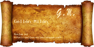 Gellén Milán névjegykártya